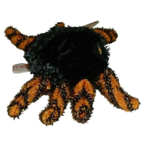 Ty Beanie Babies Halloweenie Beanies Creeps Spider Plush Toy Black Ornament NEW - Picture 9 of 9